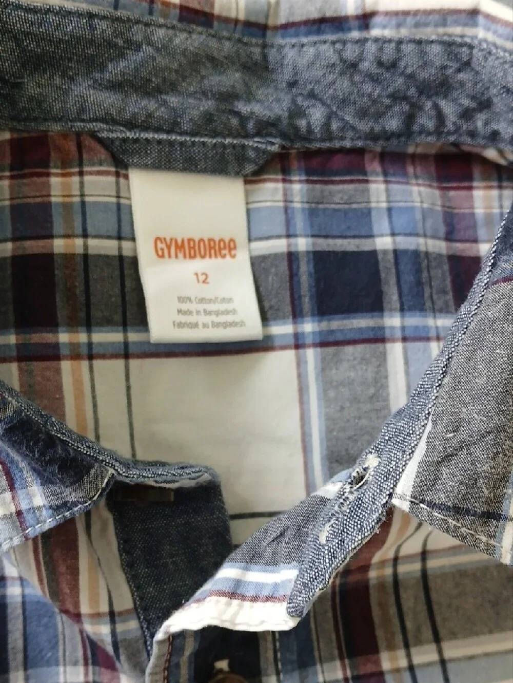 Gymboree Size 12 Plaid Short-Sleeve Button-Down Shirt
